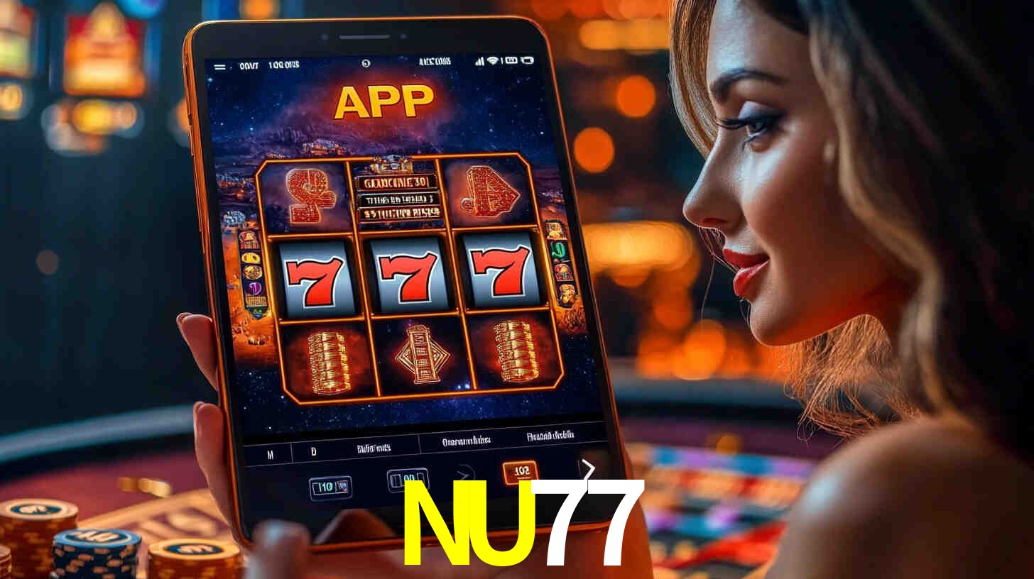 Interfaz de la app móvil NU77 en un smartphone moderno